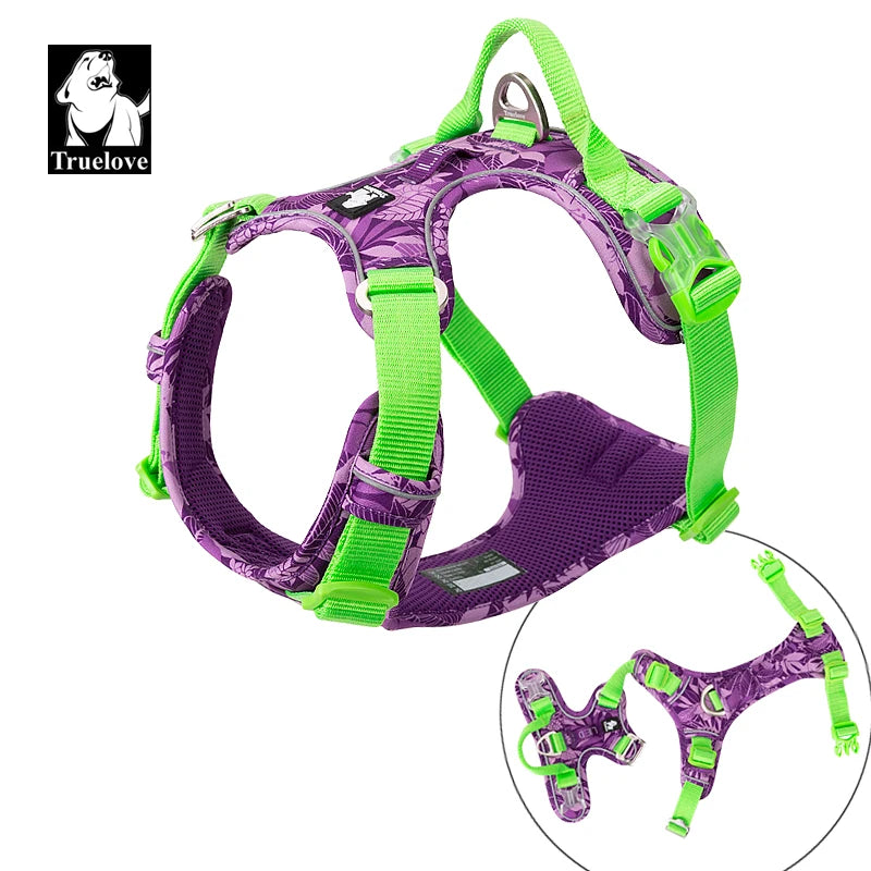 Truelove Camouflage Reflective Dog Harness – No-Pull, Adjustable, Breathable