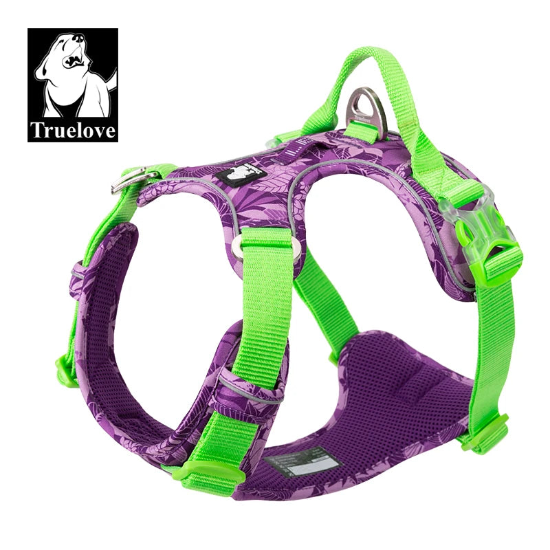 Truelove Camouflage Reflective Dog Harness – No-Pull, Adjustable, Breathable