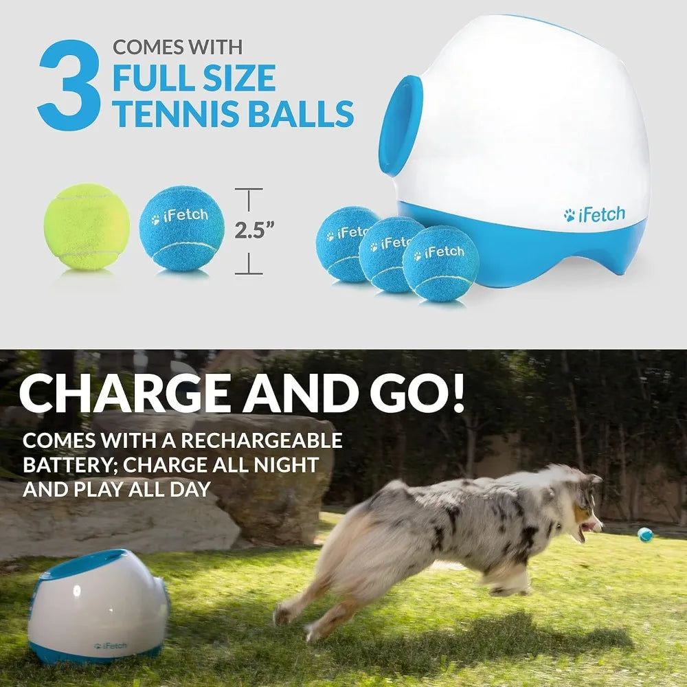 Automatic Dog Ball Launcher – Indoor/Outdoor Tennis Ball Thrower for Medium & Large Dogs