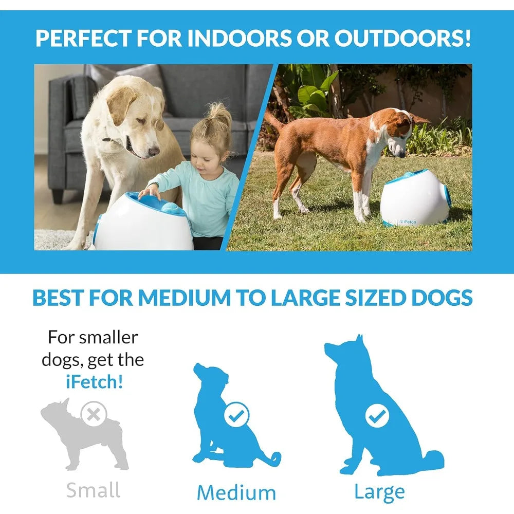 Automatic Dog Ball Launcher – Indoor/Outdoor Tennis Ball Thrower for Medium & Large Dogs