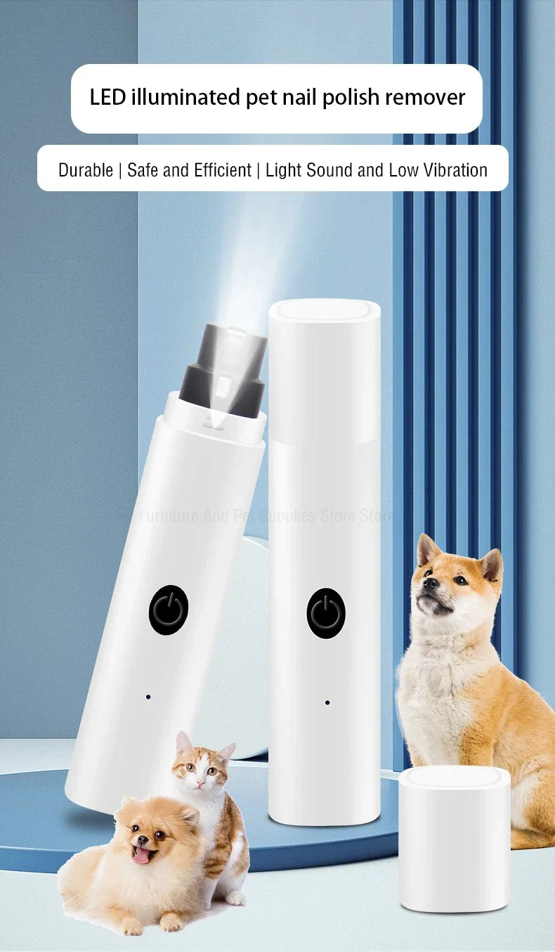 Dog Nail Clippers for Dog Nail Grinders Rechargeable USB Charging LED Light Pet Quiet Cat Paws Nail Grooming Supplies