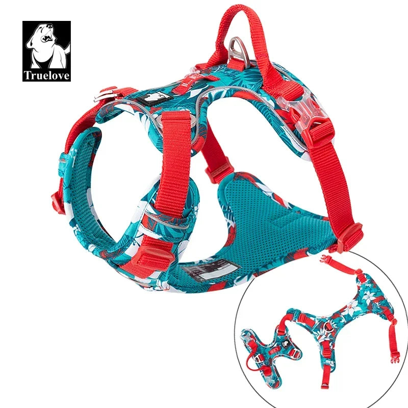 Truelove Camouflage Reflective Dog Harness – No-Pull, Adjustable, Breathable