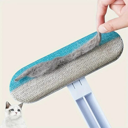 Long-Handle Deshedding Brush, Nylon Detangling Grooming Tool for Dogs & Cats