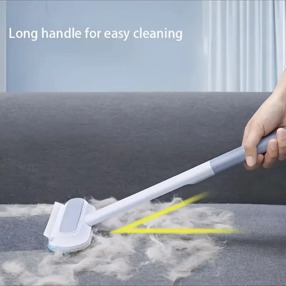 Long-Handle Deshedding Brush, Nylon Detangling Grooming Tool for Dogs & Cats