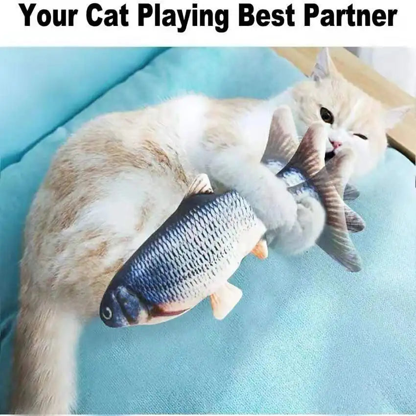 Realistic Floppy Fish Cat Toy – USB Rechargeable Interactive Cat Toy