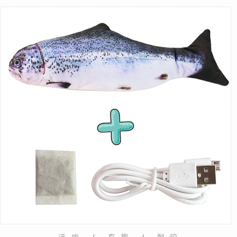 Realistic Floppy Fish Cat Toy – USB Rechargeable Interactive Cat Toy