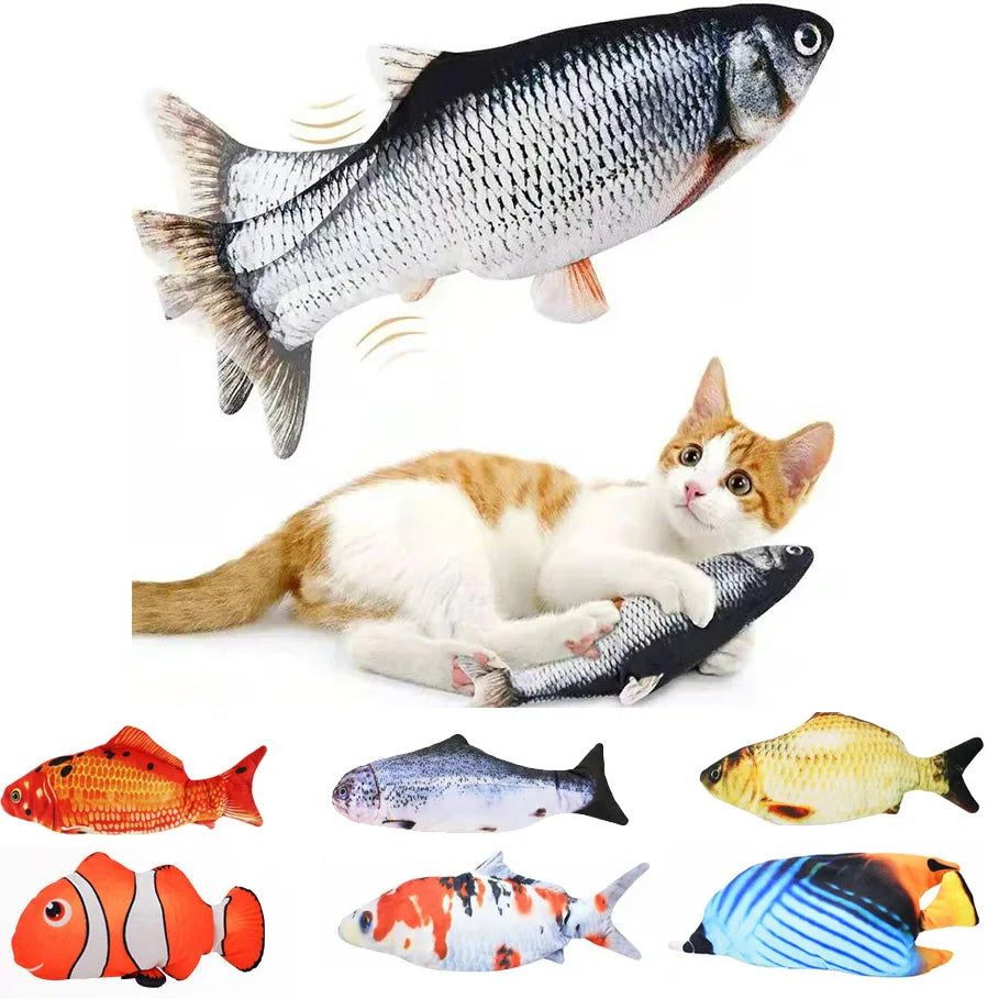 Realistic Floppy Fish Cat Toy – USB Rechargeable Interactive Cat Toy