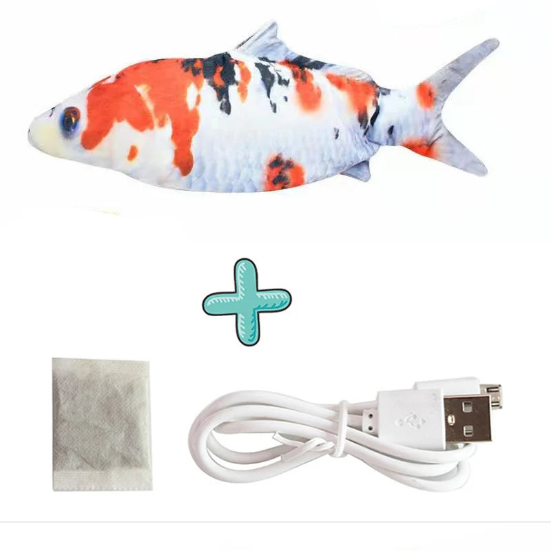 Realistic Floppy Fish Cat Toy – USB Rechargeable Interactive Cat Toy