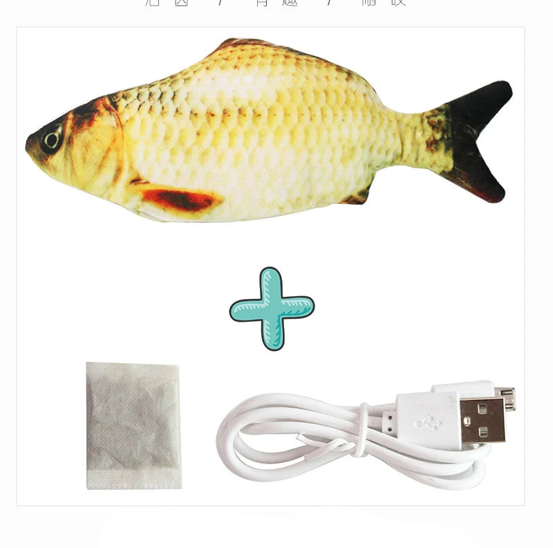 Realistic Floppy Fish Cat Toy – USB Rechargeable Interactive Cat Toy