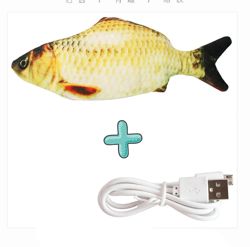 Realistic Floppy Fish Cat Toy – USB Rechargeable Interactive Cat Toy