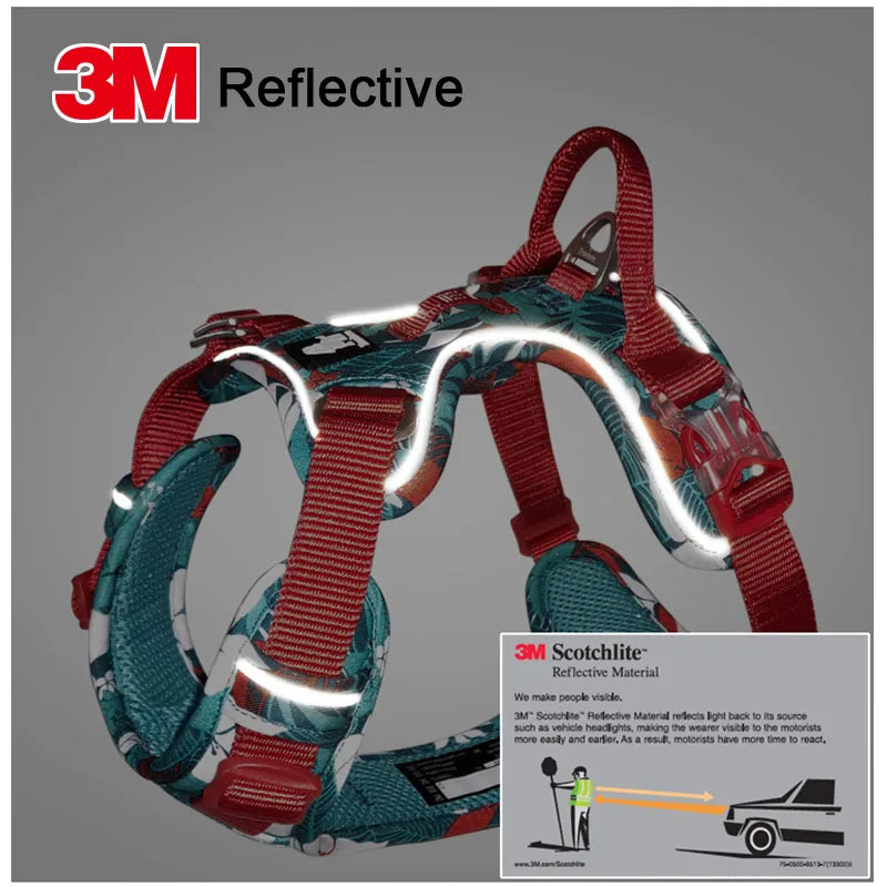 Truelove Camouflage Reflective Dog Harness – No-Pull, Adjustable, Breathable