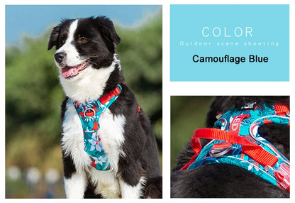 Truelove Camouflage Reflective Dog Harness – No-Pull, Adjustable, Breathable