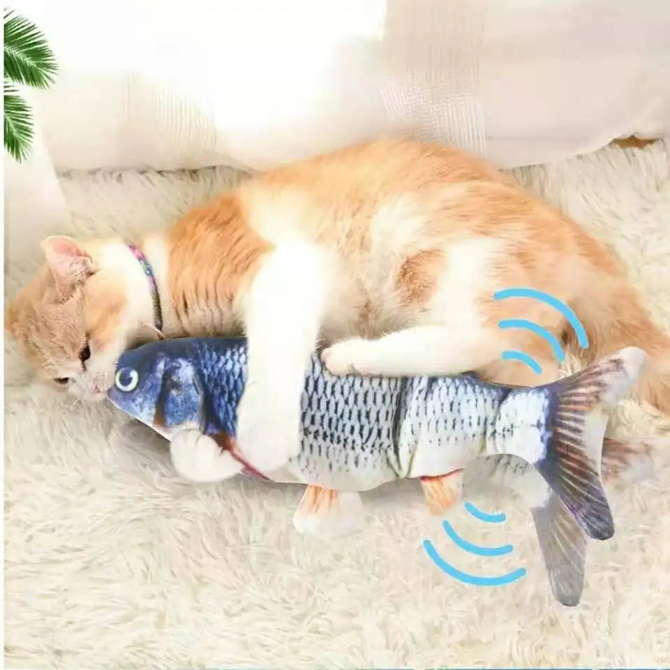 Realistic Floppy Fish Cat Toy – USB Rechargeable Interactive Cat Toy