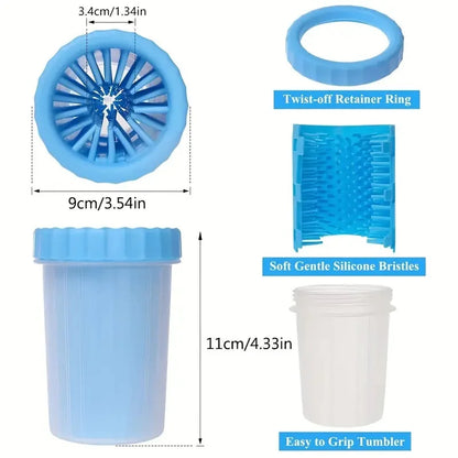 Portable Pet Paw Cleaner Cup - Reusable Dog & Cat Foot Washer for Mud & Dirt, Outdoor & Indoor Use
