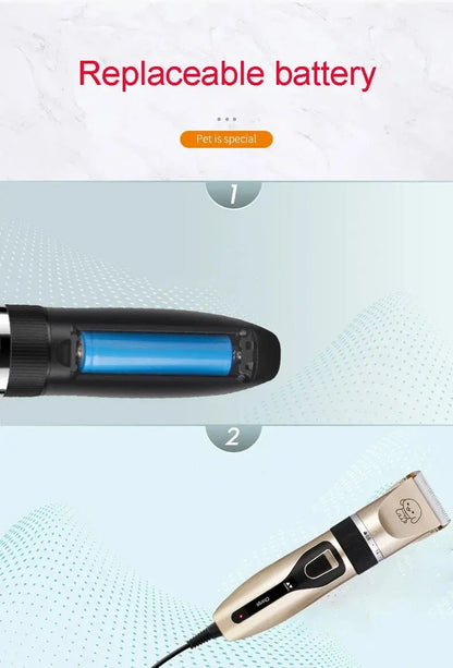 Cordless Pet Hair Clippers – Quiet, Precise Grooming for Dogs, Cats, and Rabbits