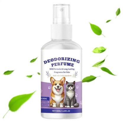 Pet Odor Eliminator Spray – Dog & Cat Deodorizer for Urine, Sofas, Carpets, Curtains, and Car – Long-Lasting Fresh Scent, Portable 50ml Pet Deodorant Spray