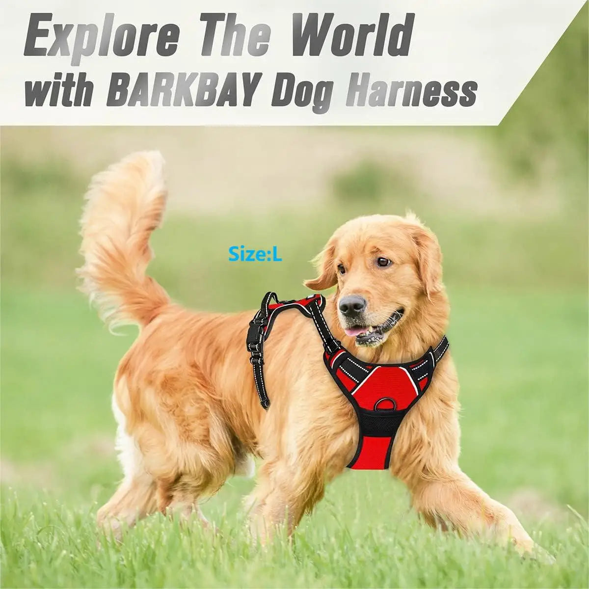 No Pull Dog Harness – Reflective Front-Clip Vest with Easy Control Handle
