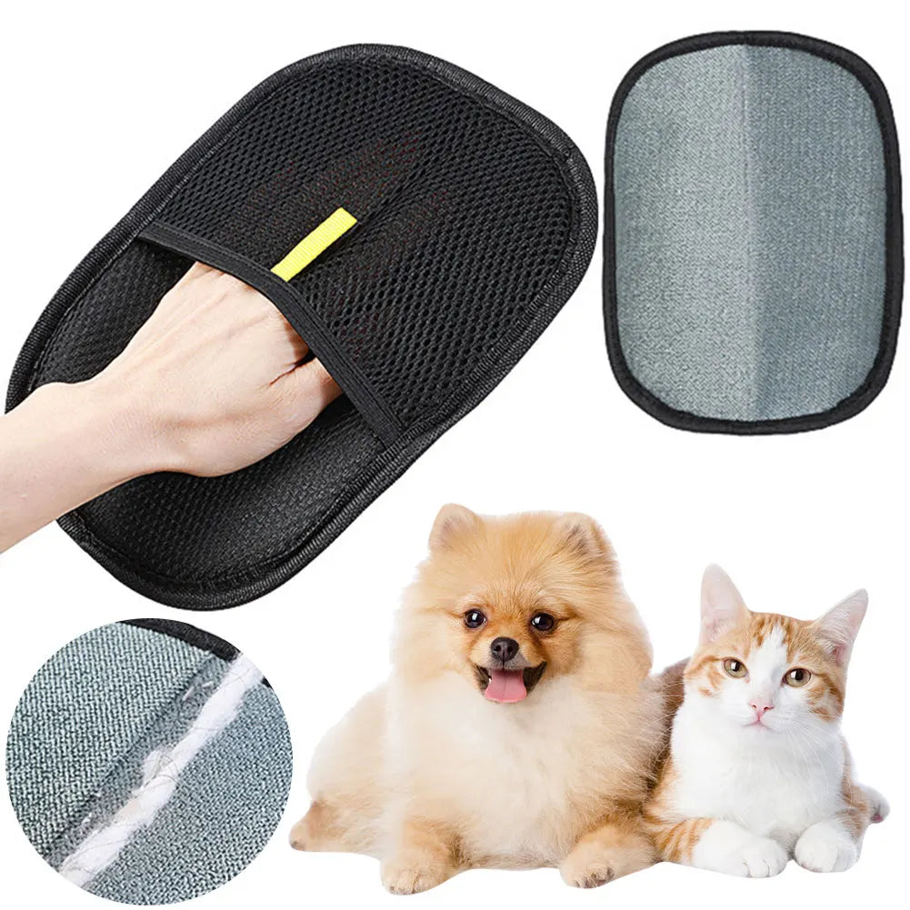 Pet Hair Remover Glove – Deshedding Mitt for Cats, Dogs, and Rabbits with All Hair Types