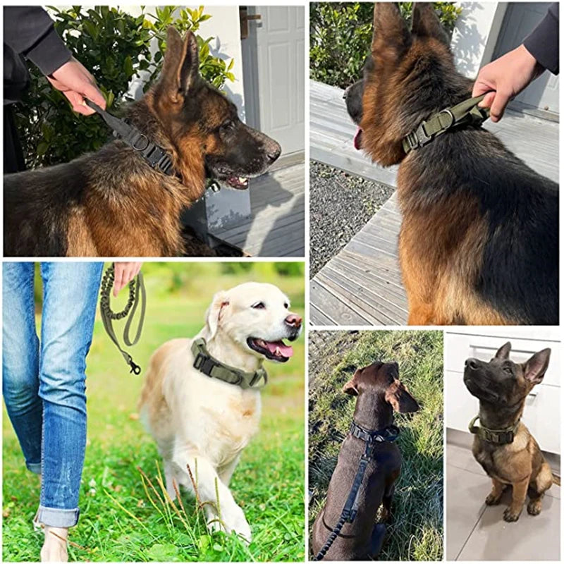 Durable Tactical Dog Collar & Leash Set – For Medium & Large Dogs