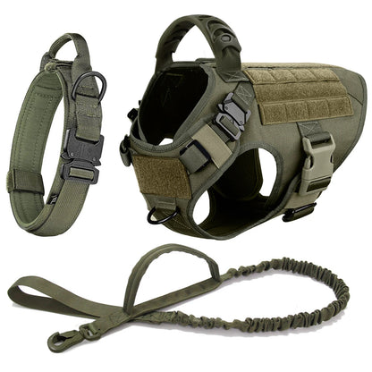 Tactical Dog Harness, Leash & Collar Set – For German Shepherd, Malinois & Large Breeds