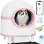 REDSASA 80L Smart Automatic Self-Cleaning Cat Litter Box – WiFi APP Control, UV Sterilization, Air Purification, Safety Sensors, for Multiple Cats up to 30 lbs