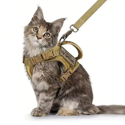 Outdoor Waterproof Cat Vest – Adjustable Harness for Walking Cats