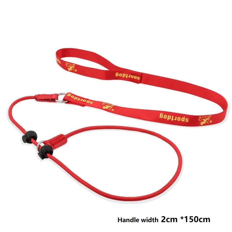 Dog Training Choke Rope Leash – 2-in-1 Slip Lead & Collar, 150cm P-Shape Control Leash for Small to Large Dogs