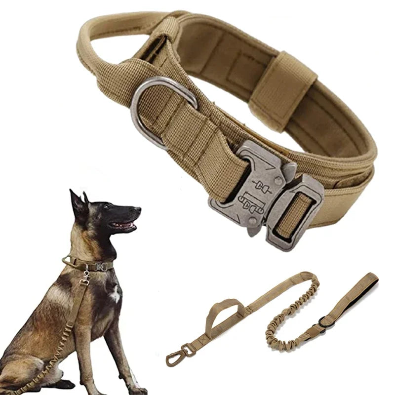 Durable Tactical Dog Collar & Leash Set – For Medium & Large Dogs