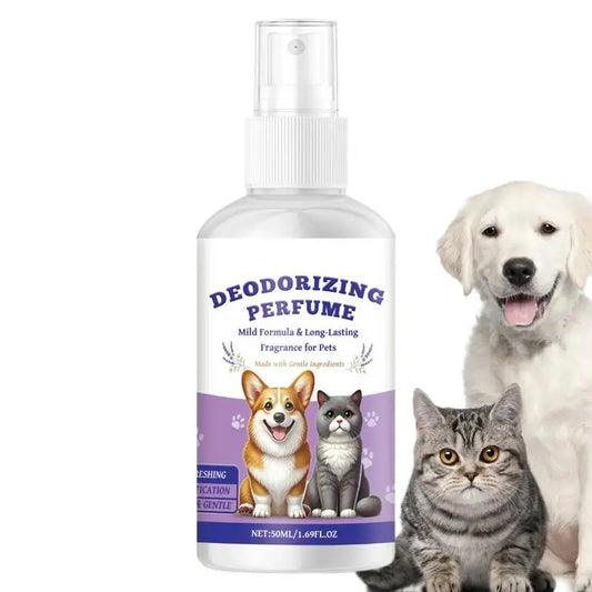 Pet Odor Eliminator Spray – Dog & Cat Deodorizer for Urine, Sofas, Carpets, Curtains, and Car – Long-Lasting Fresh Scent, Portable 50ml Pet Deodorant Spray