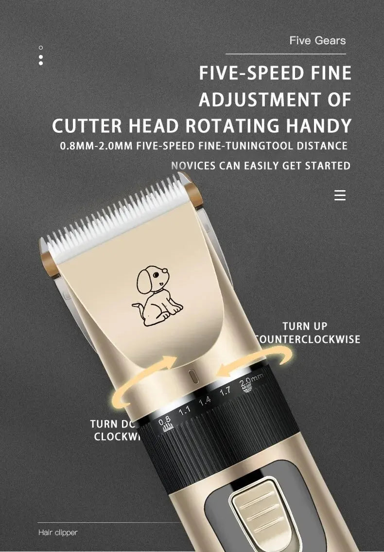 Cordless Pet Hair Clippers – Quiet, Precise Grooming for Dogs, Cats, and Rabbits