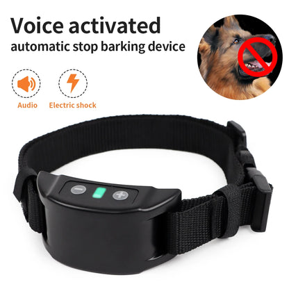 Dog Auto Anti-Bark Collar – USB Rechargeable Training Device (Safe Static Shock & Sound)