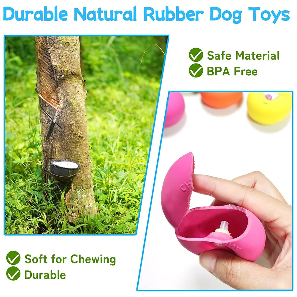 6-Pack Smile Face Squeaky Dog Balls – Soft Latex Interactive Toys for Small & Medium Dogs