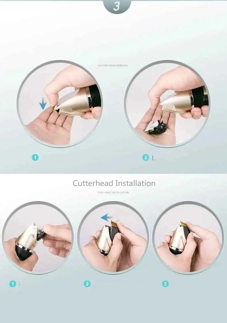Cordless Pet Hair Clippers – Quiet, Precise Grooming for Dogs, Cats, and Rabbits