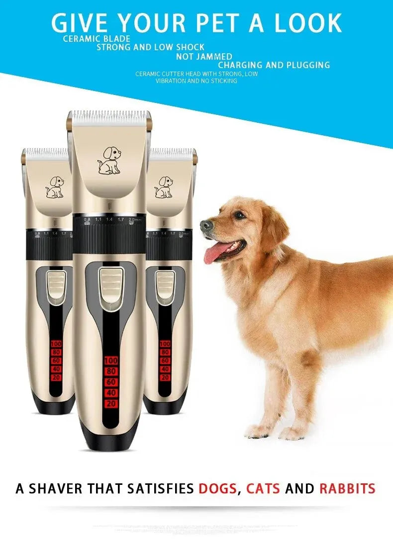 Cordless Pet Hair Clippers – Quiet, Precise Grooming for Dogs, Cats, and Rabbits