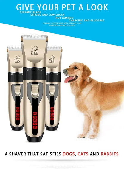 Cordless Pet Hair Clippers – Quiet, Precise Grooming for Dogs, Cats, and Rabbits