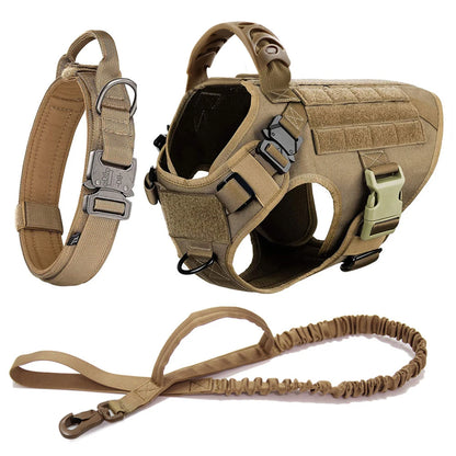 Tactical Dog Harness, Leash & Collar Set – For German Shepherd, Malinois & Large Breeds