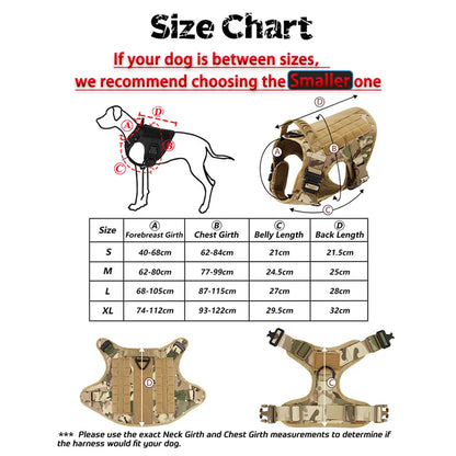 Tactical Dog Harness, Leash & Collar Set – For German Shepherd, Malinois & Large Breeds