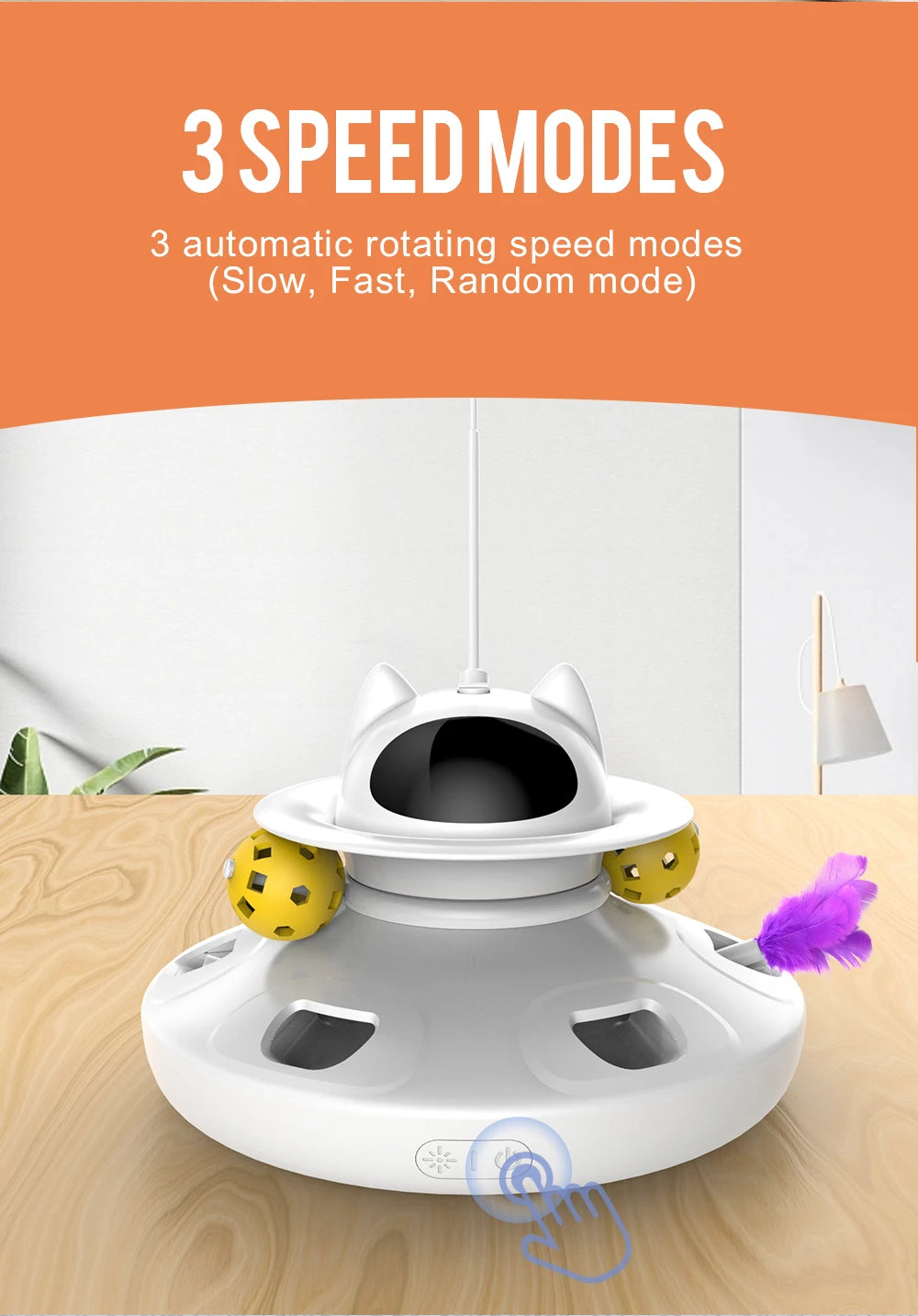 4-in-1 Smart Cat Toy Set – Automatic Feather, Laser, Ball & Wand Interactive Toy
