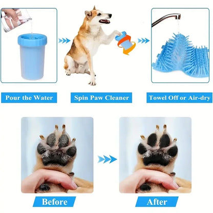 Portable Pet Paw Cleaner Cup - Reusable Dog & Cat Foot Washer for Mud & Dirt, Outdoor & Indoor Use
