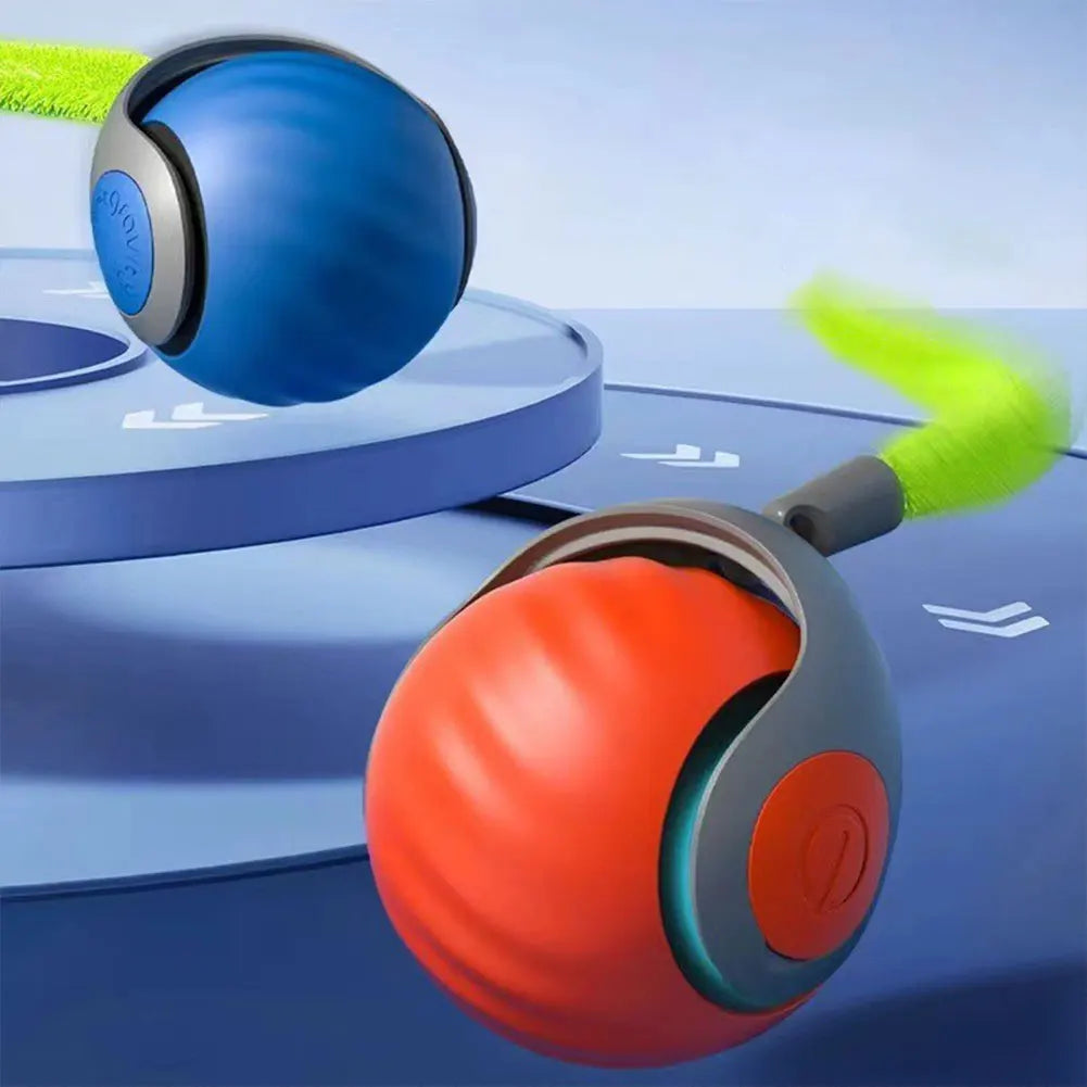 Automatic Moving Cat Toy Ball – USB Rechargeable Interactive Smart Ball with Speedy Tail