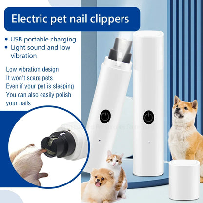 Dog Nail Clippers for Dog Nail Grinders Rechargeable USB Charging LED Light Pet Quiet Cat Paws Nail Grooming Supplies