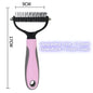 Professional 2-Sided Pet Deshedding Brush – Dog & Cat Dematting Comb | Undercoat Grooming Rake