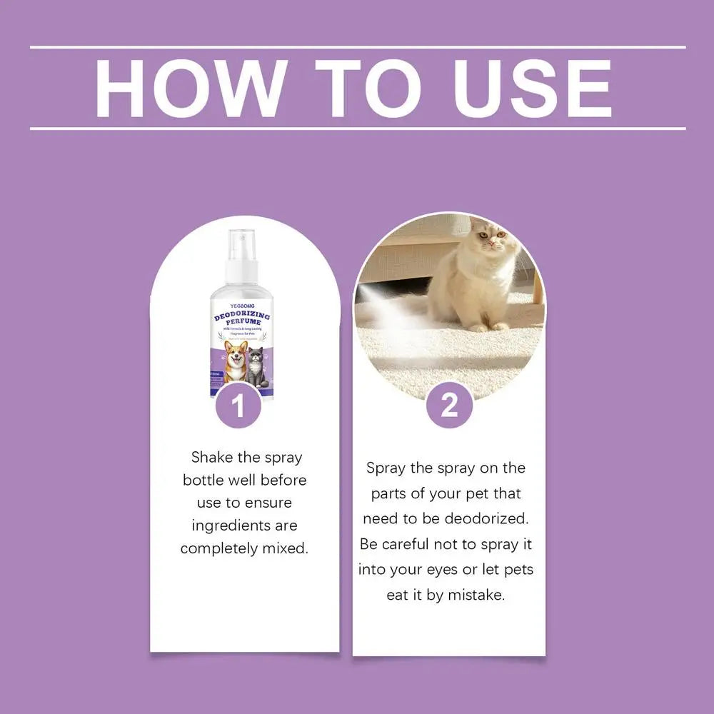 Pet Odor Eliminator Spray – Dog & Cat Deodorizer for Urine, Sofas, Carpets, Curtains, and Car – Long-Lasting Fresh Scent, Portable 50ml Pet Deodorant Spray