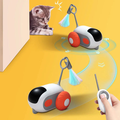 Smart Cat Toy Car – Automatic Moving & Remote-Controlled Interactive Toy for Cats