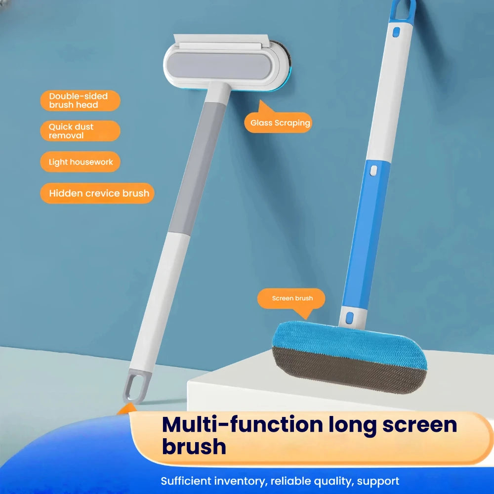 Long-Handle Deshedding Brush, Nylon Detangling Grooming Tool for Dogs & Cats