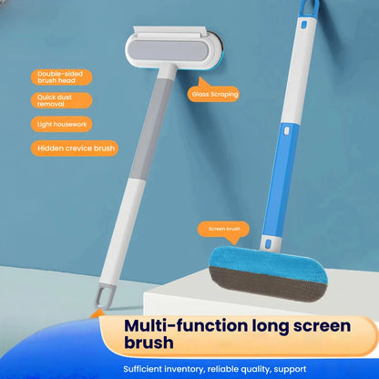 Long-Handle Deshedding Brush, Nylon Detangling Grooming Tool for Dogs & Cats