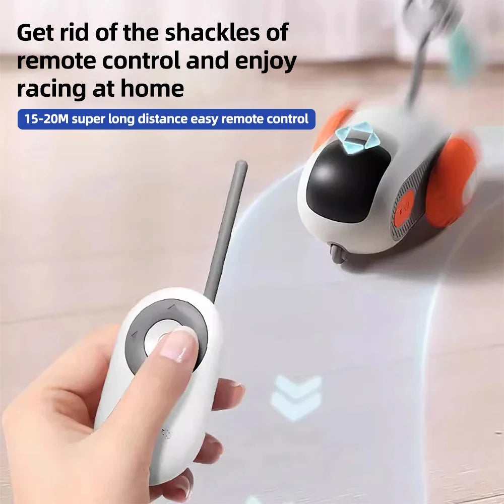 Smart Cat Toy Car – Automatic Moving & Remote-Controlled Interactive Toy for Cats