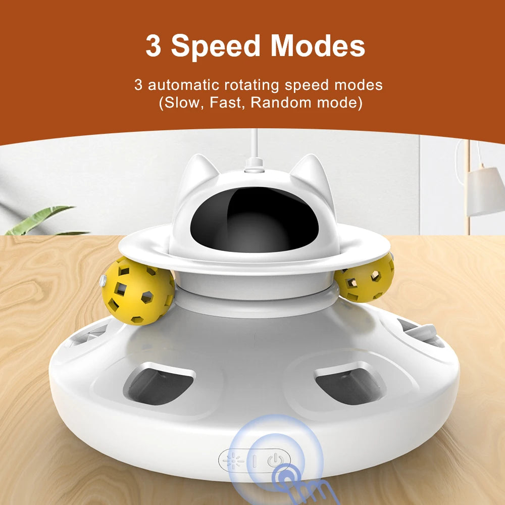 4-in-1 Smart Cat Toy Set – Automatic Feather, Laser, Ball & Wand Interactive Toy