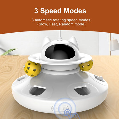 4-in-1 Smart Cat Toy Set – Automatic Feather, Laser, Ball & Wand Interactive Toy