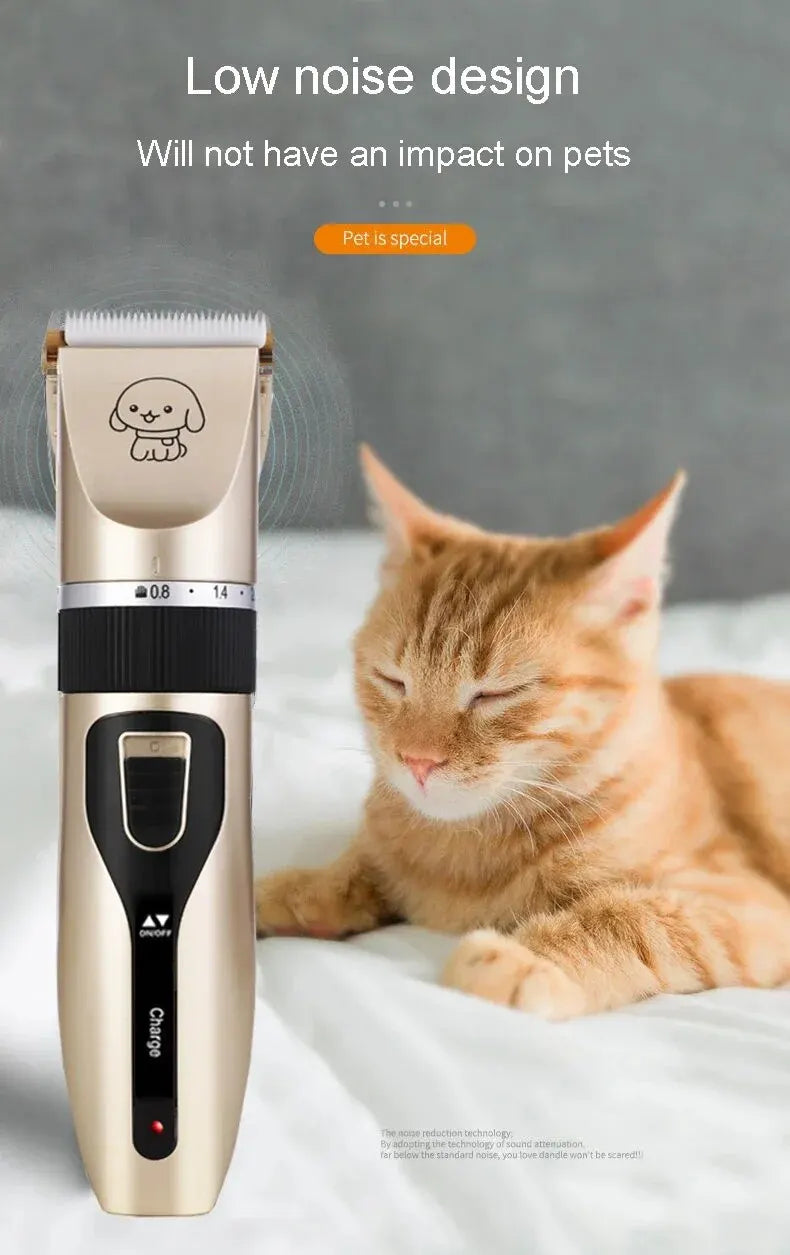 Cordless Pet Hair Clippers – Quiet, Precise Grooming for Dogs, Cats, and Rabbits